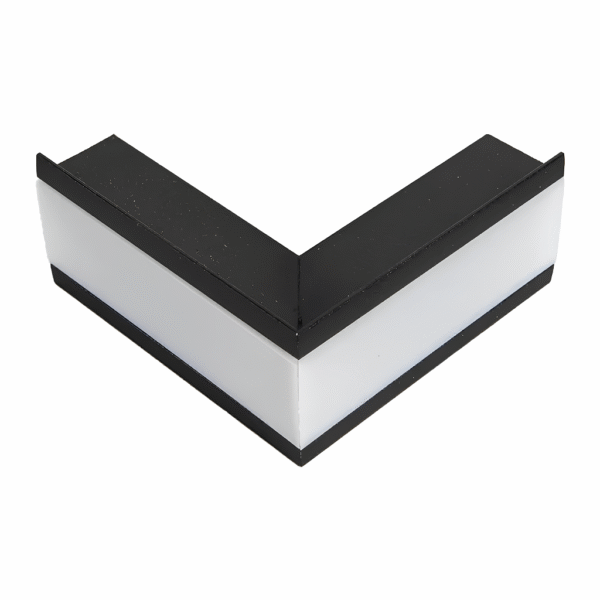 Junção de Quina para Perfil de Embutir Polo - Preto – Usina Design