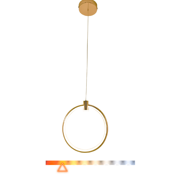 Pendente Millenniun Redondo LED Embutido 10W 3000K 1000lm Gold- Hevvy SL-0573/H1