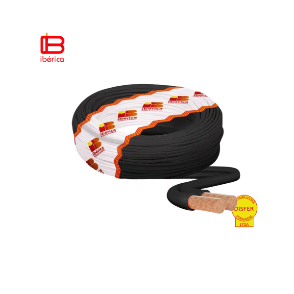 Cabo Paralelo Cordão Flexível 2x0,5mm Rolo c/ 100m Preto - Ibérica