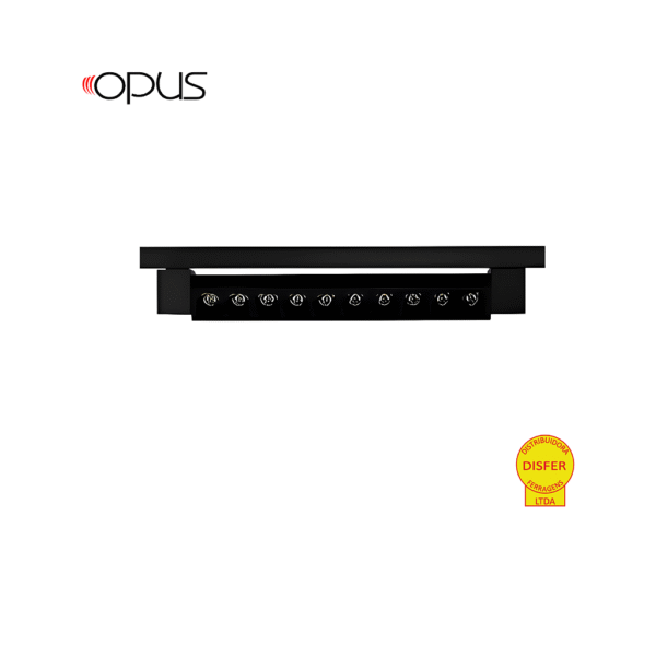 Luminária de Trilho Eletrificado FOCO Direcionável 34cm 20W 4000K 1480lm Preto - Opus