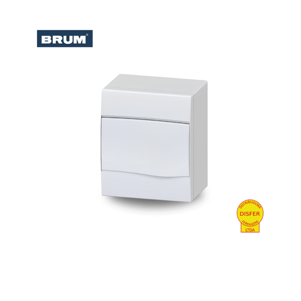 Caixa de Distribuição Centrinho de Sobrepor para 5 Módulos DIN PVC BR5 - Brum