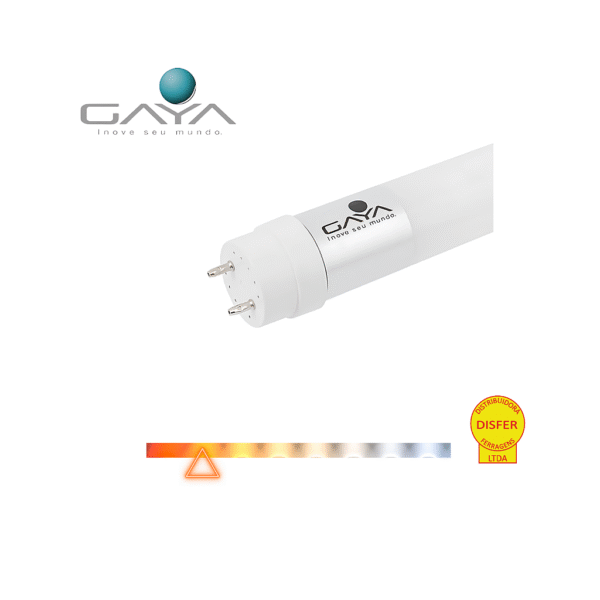 Lâmpada Tubular T8 10W 900lm 3000K 60cm IP20 Bivolt - Gaya