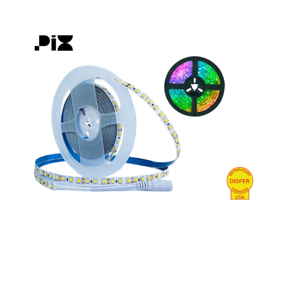 Fita LED Profissional 5m 120 Leds/m 10w/m RGB 12Vdc - Pix