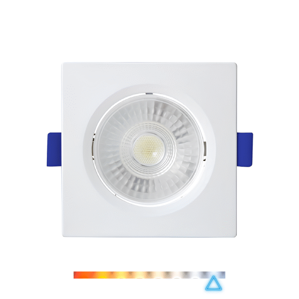 Spot LED de Embutir Quadrado 3W 200lm 6500K Luz Fria  Direcionável - Foxlux