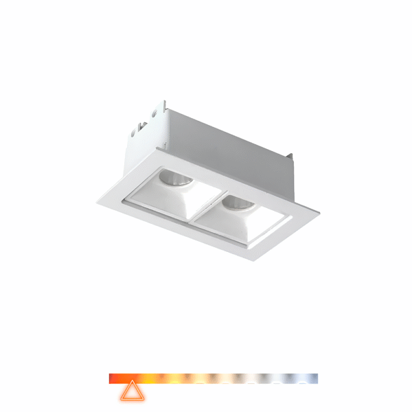Spot de Embutir Point Fixo Duplo 4W 260lm 2700K IRC>90 Bivolt – Spotline
