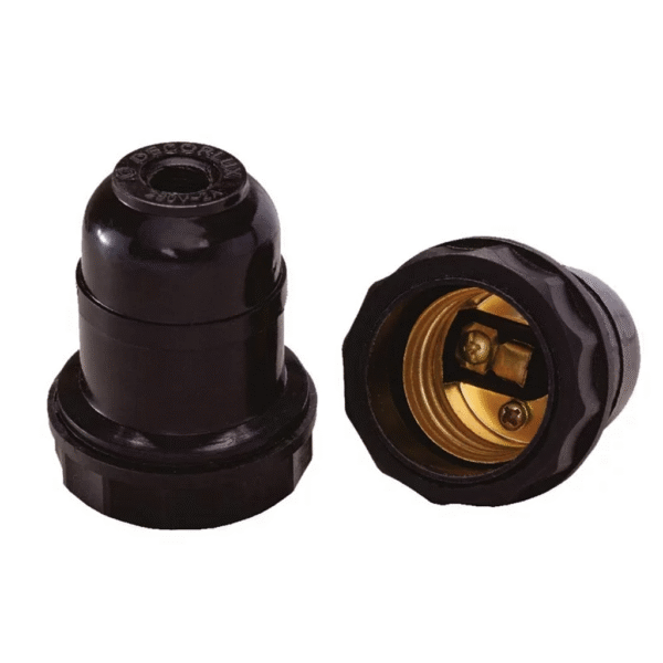 Soquete Termoplástico para Abajur/Coluna E27 Preto - Foxlux