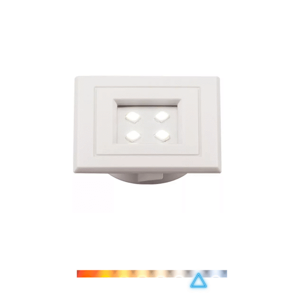 Spot LED para Móveis Marcenaria 1W 90lm 6000K Bivolt Branco Quadrado - Pix