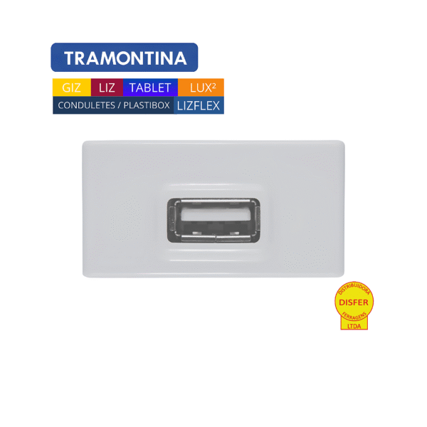 Módulo Tomada USB 1,5A Bivolt LIZ - Tramontina