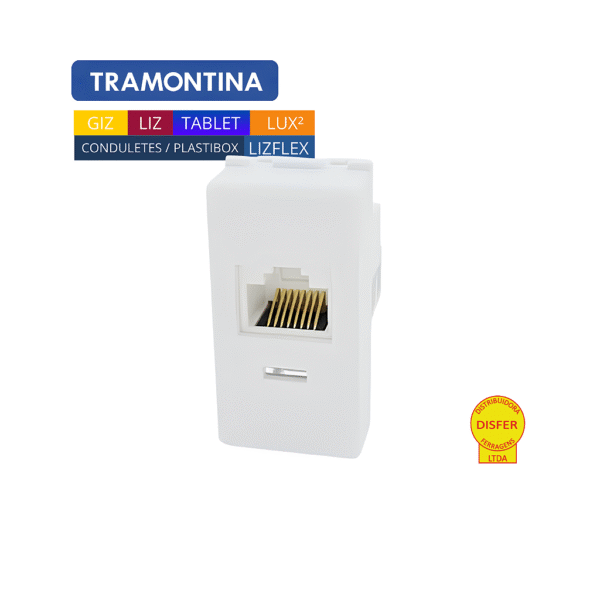 Módulo Tomada para Transmissão de Dados RJ45 Cat6 LIZ - Tramontina