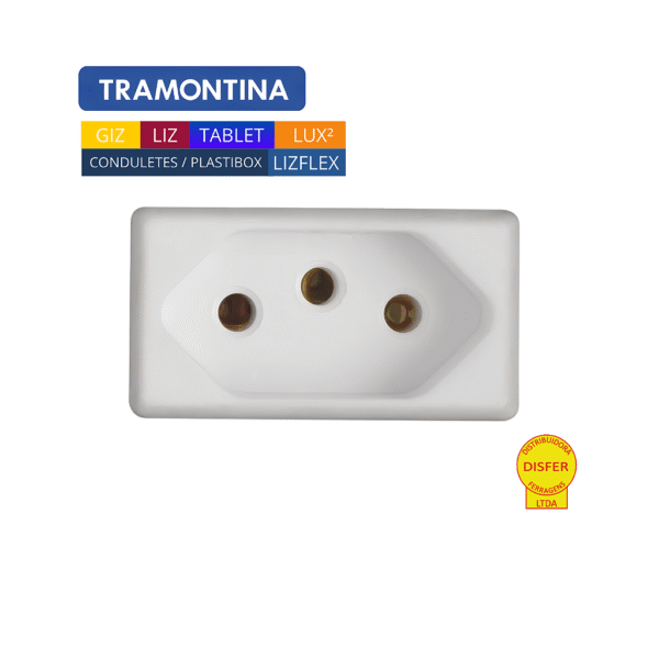 Módulo Tomada 2P+T 20A 250V Branco LIZ - Tramontina