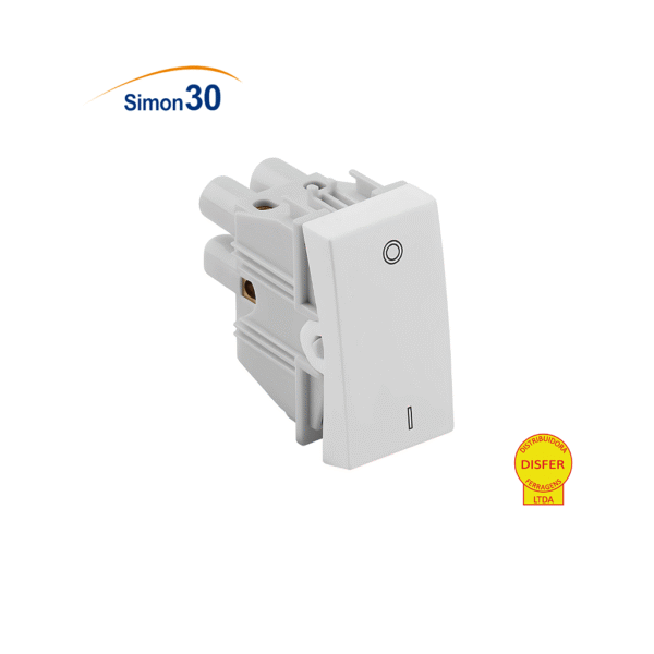 Módulo Interruptor Bipolar Simples Branco 10A - Linha Simon 30/35