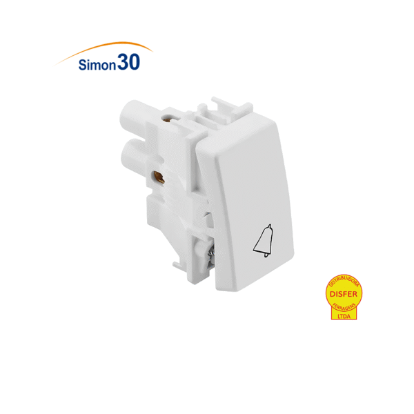 Módulo Interruptor Pulsador de Campainha Branco - Linha Simon 30/35