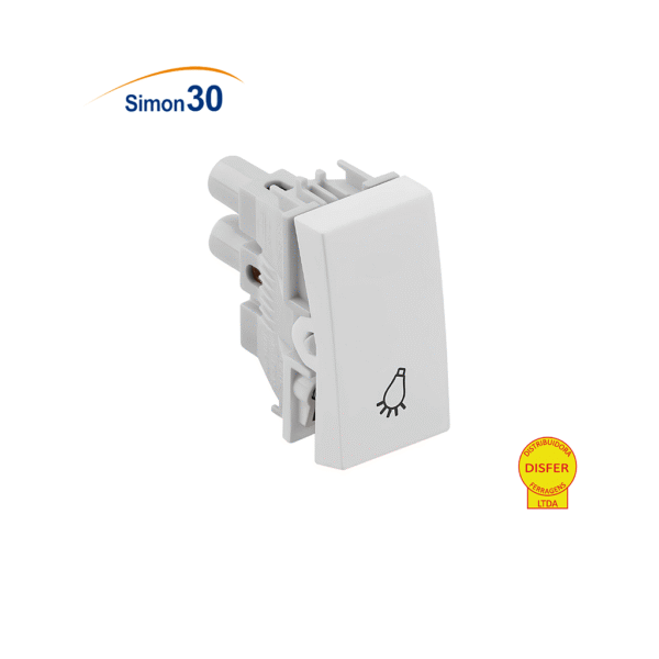Módulo Interruptor Pulsador de Minuteria Branco - Linha Simon 30/35