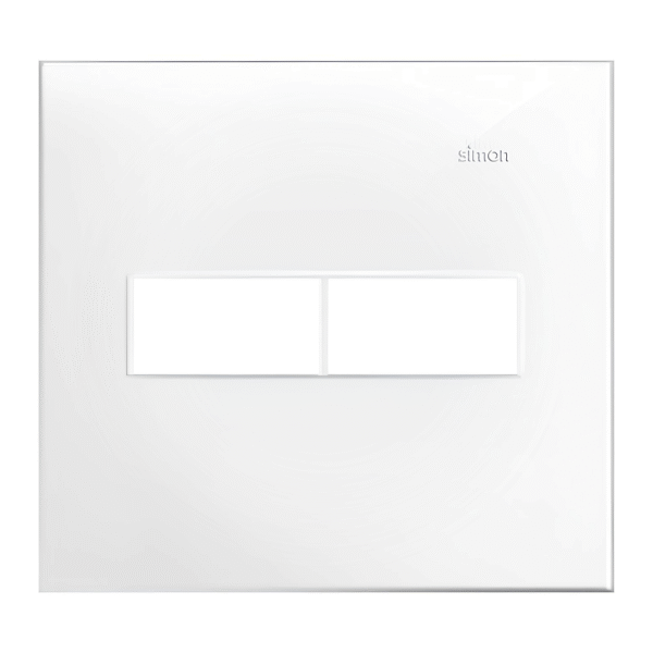 Placa 4x4 1+1 Postos Branca com Suporte - Linha Simon 30/35