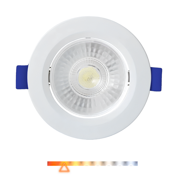 Spot LED de Embutir Redondo 5W 350lm 3000K Luz Quente  Direcionável - Foxlux