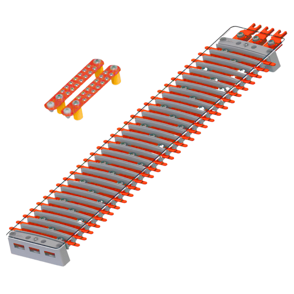 Kit Barramento de Cobre Trifásico VOLT PLUS 60 Polos 250A + Neutro, Terra e Trilhos DIN B25T-60 – Brum