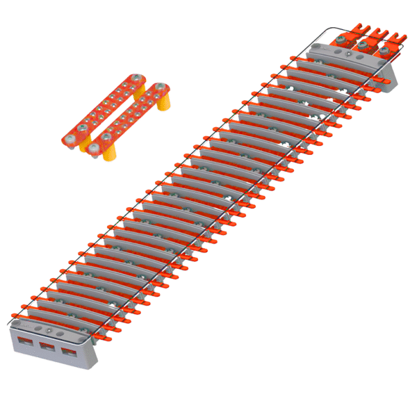 Kit Barramento de Cobre Trifásico VOLT PLUS 72 Polos 250A + Neutro, Terra e Trilhos DIN K25B72 – Brum