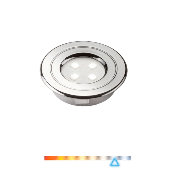 Spot LED para Móveis Marcenaria 1W 90lm 6000K Bivolt Cromado - Pix