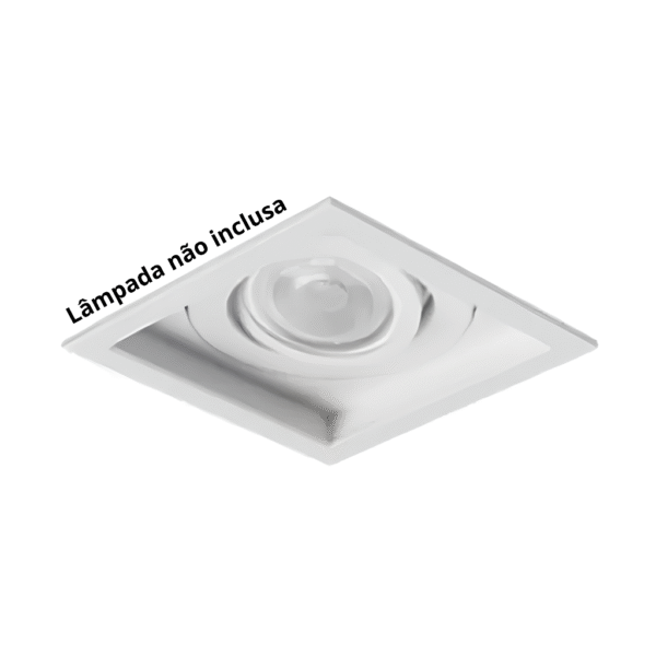 Spot de Embutir Quadrado Recuado Alumínio PAR20 Direcionável – Revoluz