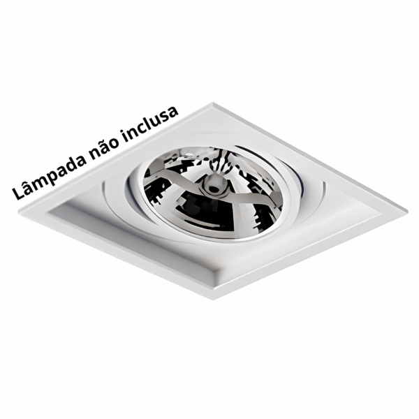 Spot de Embutir Quadrado Recuado Alumínio AR111 Direcionável – Revoluz