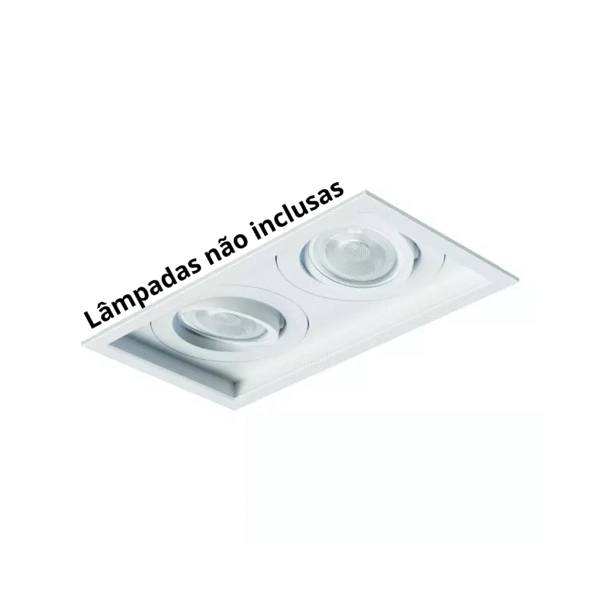 Spot Duplo de Embutir Recuado Alumínio MR16 Direcionável – Revoluz