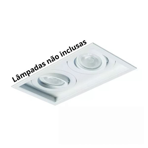 Spot Duplo de Embutir Recuado Alumínio PAR20 Direcionável – Revoluz