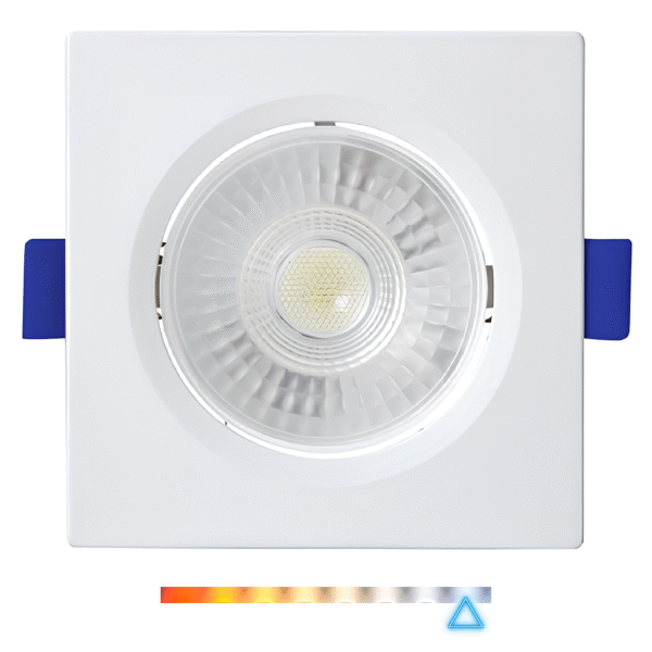 Spot LED de Embutir Quadrado 7W 550lm 6500K Luz Fria Direcionável - Foxlux