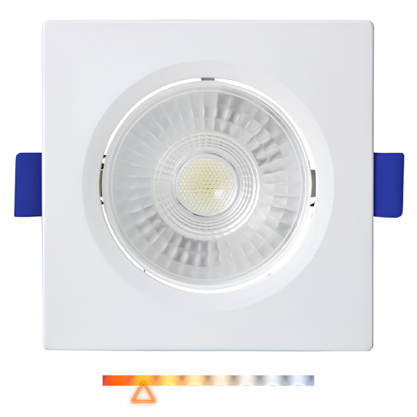 Spot LED de Embutir Quadrado 7W 550lm 3000K Luz Quente Direcionável - Foxlux