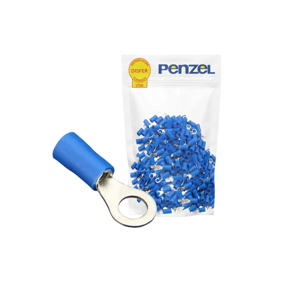 Terminal Pré-Isolado Olhal 1,5 a 2,5mm² Azul Pacote com 100 Peças - Penzel