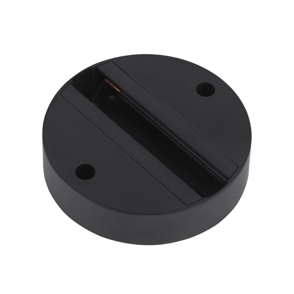 Canopla Mini Trilho Eletrificado Redondo Ø88mm - Preto – Embu LED