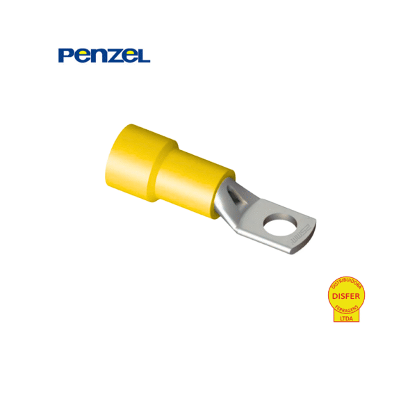 Terminal Pré-Isolado Olhal 25mm² F8,4 Amarelo Unidade - Penzel