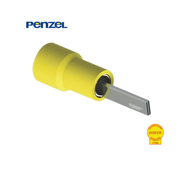 Terminal Pré-Isolado Pino 70mm²  Amarelo Unidade - Penzel