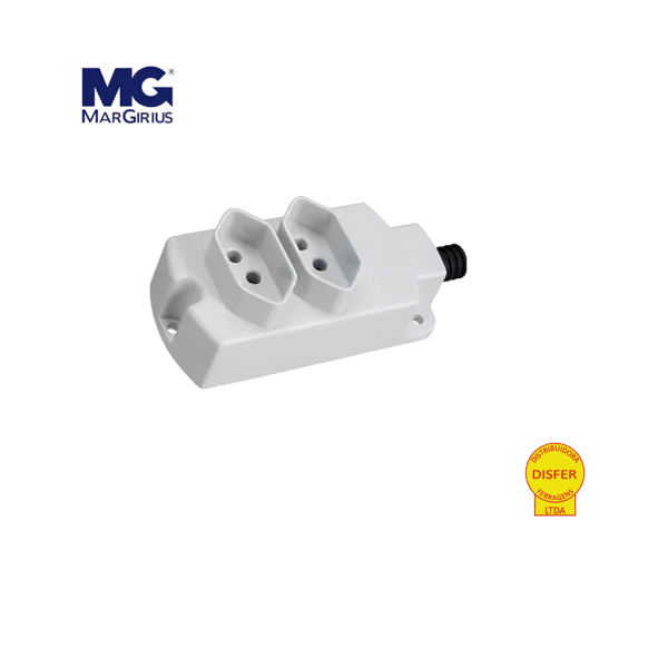 Tomada em Barra Múltipla 2P+T 20A Dupla - Margirius