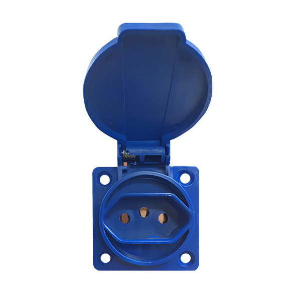 Tomada de Embutir 2P+T 20A 127-240V IP44 Azul – Lukma