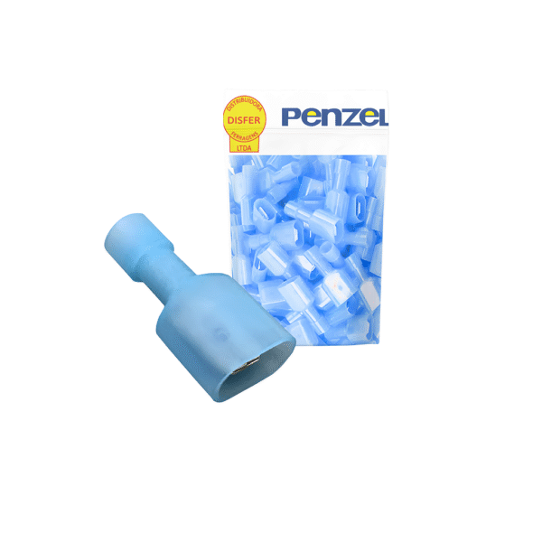 Terminal Todo Isolado Macho 1,5-2,5mm² Azul Pacote com 100 Unidades - Penzel