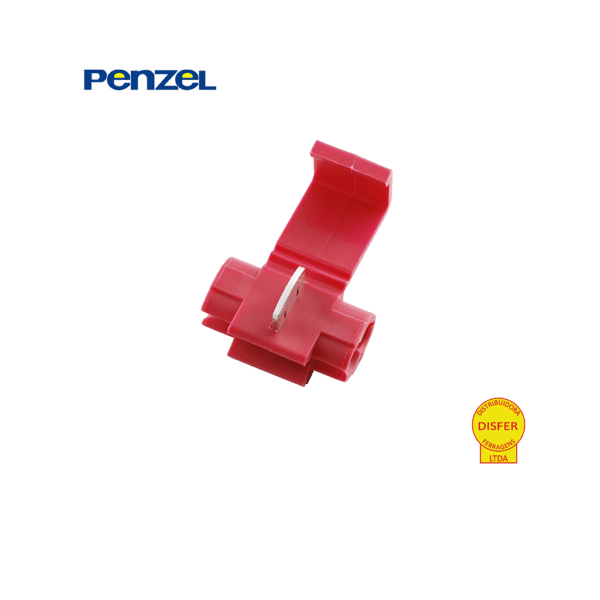 Terminal Conector de Derivação Emenda de Fios 0,50-1mm² Vermelho Unidade - Penzel