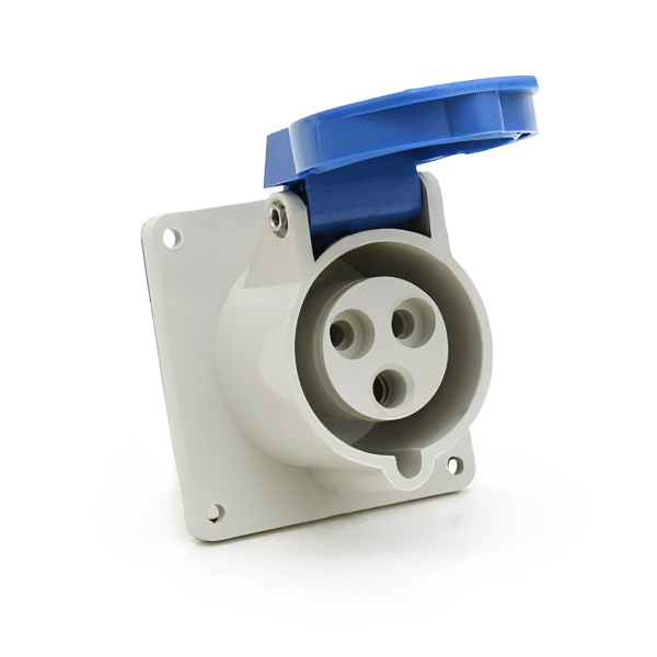 Tomada Industrial de Embutir 2P+T 16A 220/240V Azul – Strahl