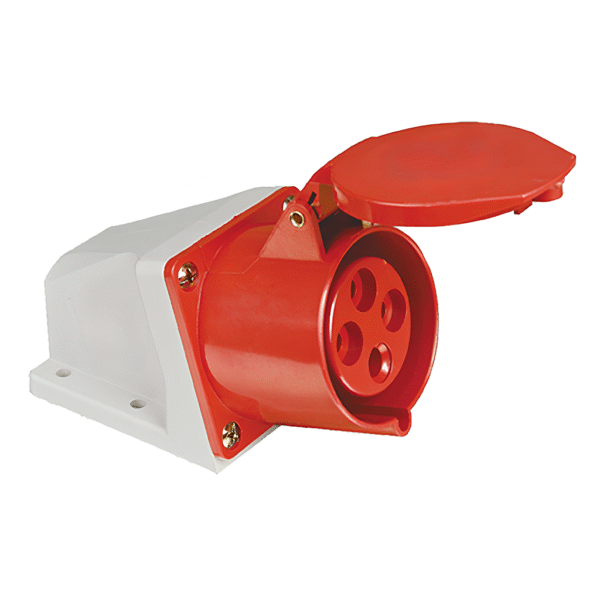 Tomada Industrial de Sobrepor 3P+T 16A 6H 380-415V IP44 Vermelho – Lukma
