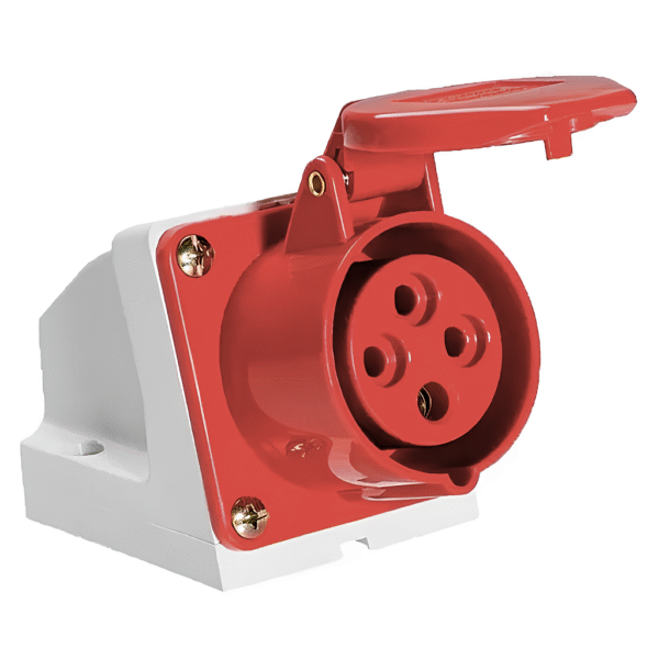 Tomada Industrial de Sobrepor 3P+T 32A 6H 380-440V IP44 Vermelho – Strahl
