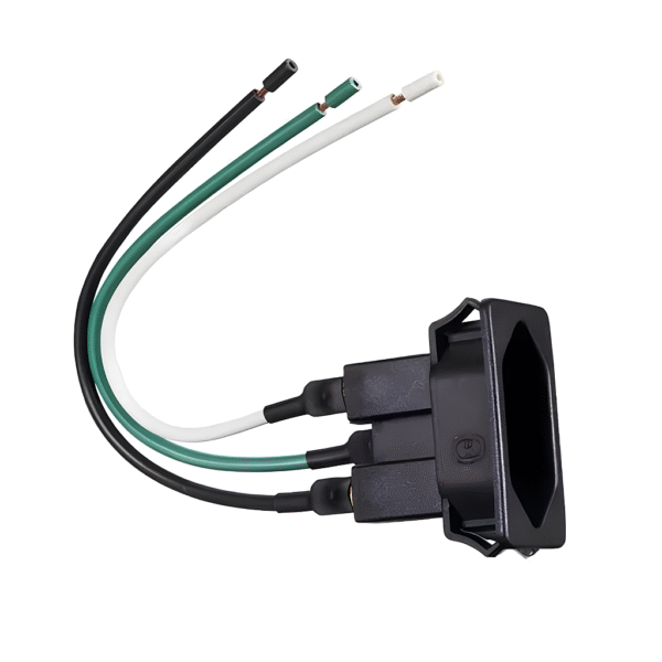 Tomada de Painel com Rabicho 2P+T 20A Preta – Margirius