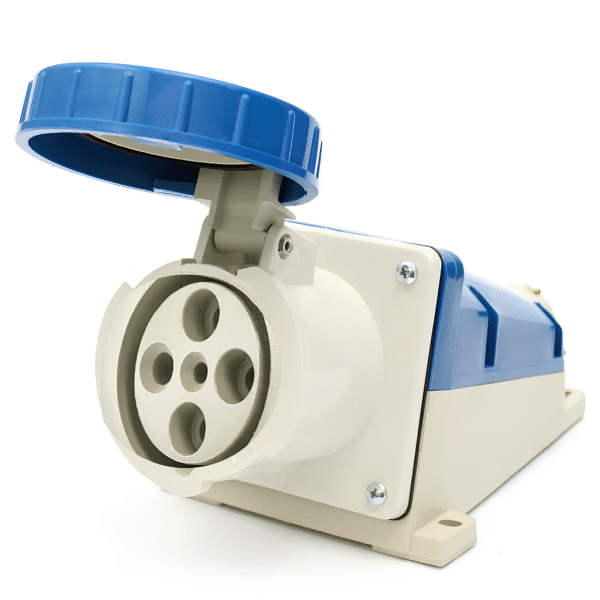 Tomada Industrial de Sobrepor 3P+T 63A 9H 220-240V IP67 Azul – Elitek