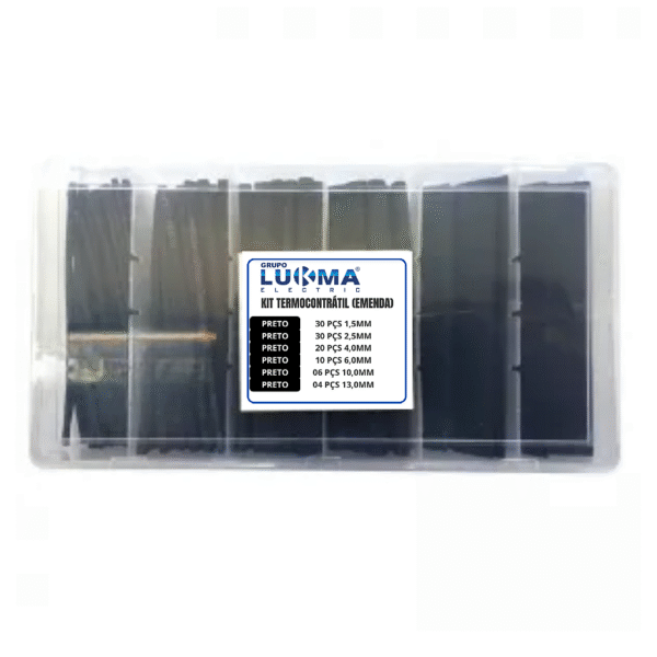 Kit Termocontrátil (Emenda) Preto – Lukma