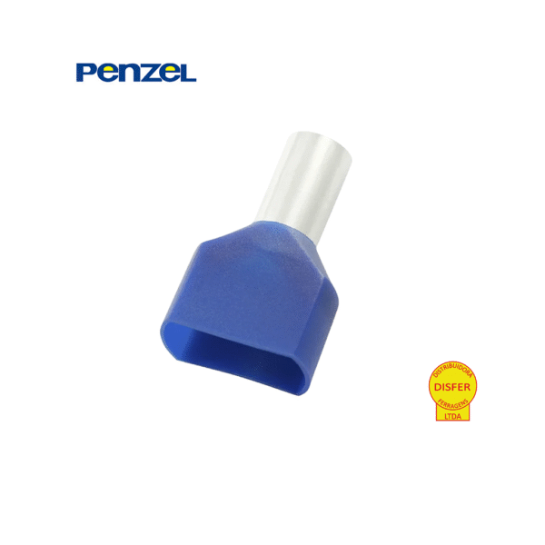 Terminal Pré-Isolado Ilhós Duplo Azul 16mm² Condutor 14mm Unidade - Penzel