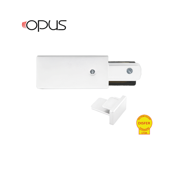 Ponteira e Tampa para Trilho Eletrificado Branco - Opus