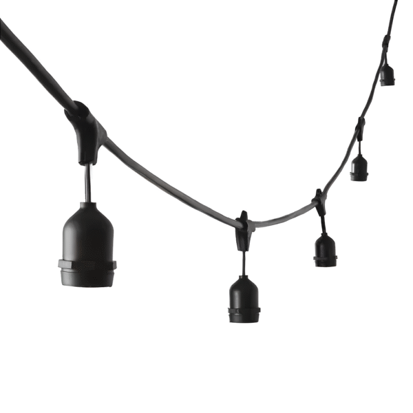 Varal de Luzes Profissional 5m com 5 Soquetes e27 IP66 - Embuled