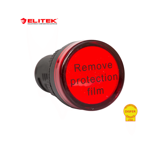 Sinaleiro 22mm com LED 220V Vermelho - Elitek