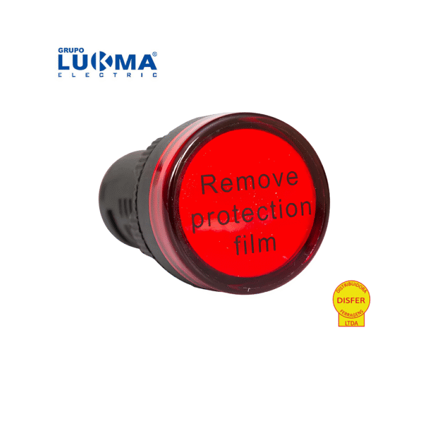 Sinaleiro 22mm com LED 220V Vermelho - Lukma